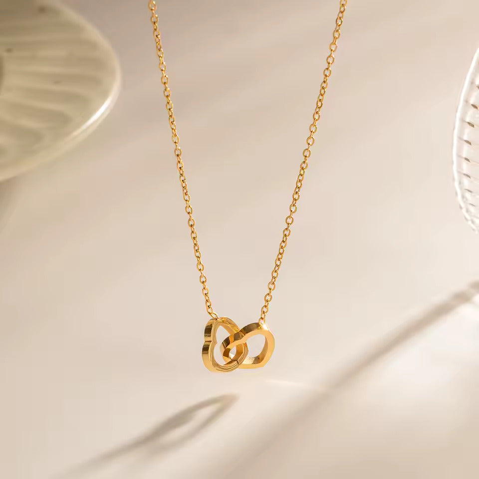 A Mia Figlia - Collana Cuori Incrociati