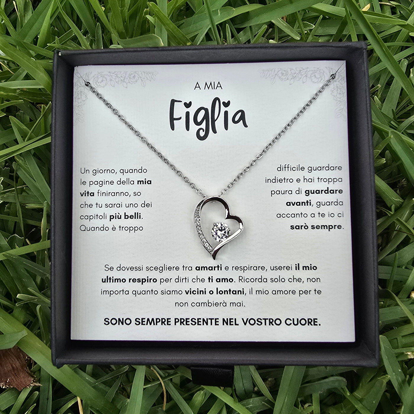 A Mia Figlia - Collana Cuore Amore Eterno