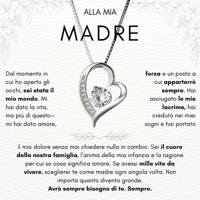 Alla Mia Madre - Collana Cuore Amore Eterno