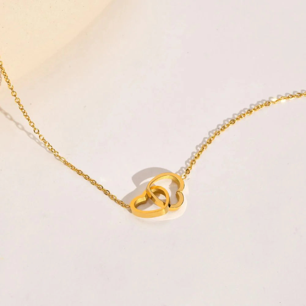 A Mia Figlia - Collana Cuori Incrociati